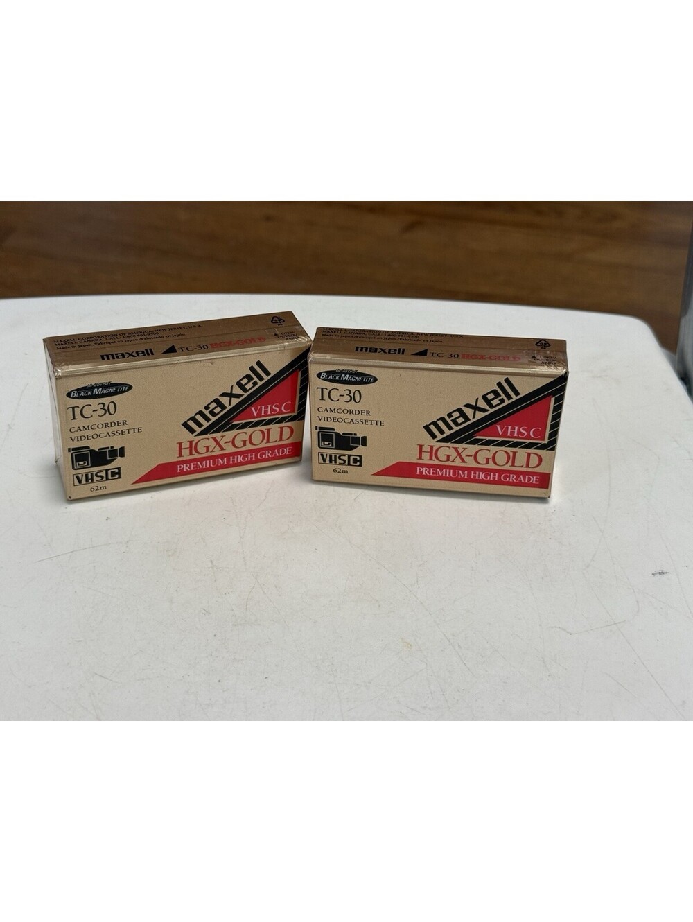 Maxell VHS C HGX-Gold Premium High Grade TC-30 Camcorder Videocassette Lot Of 2
